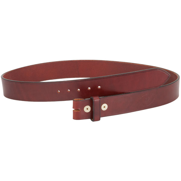 Brown Leather Belt, 1.5 inch, No Buckle
