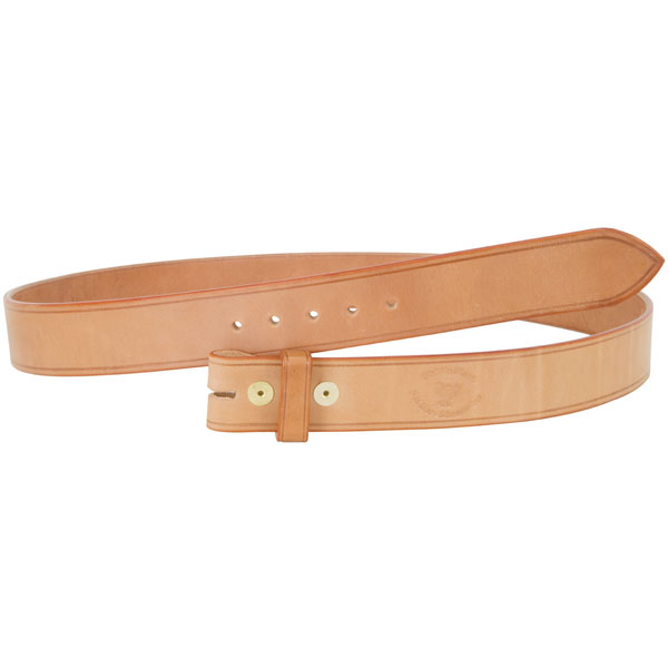 Natural Bridle Leather Belt, 1.5 inches, sold without a buckle