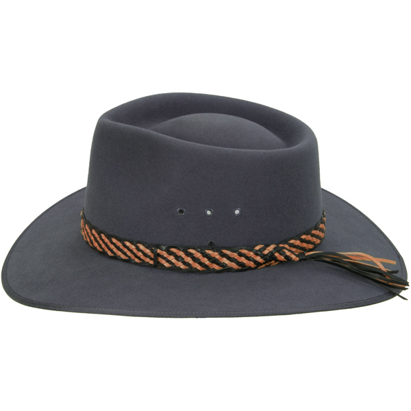 Two Tone Hat Band, Black Edge, shown on the #1613 Cattleman by Akubra