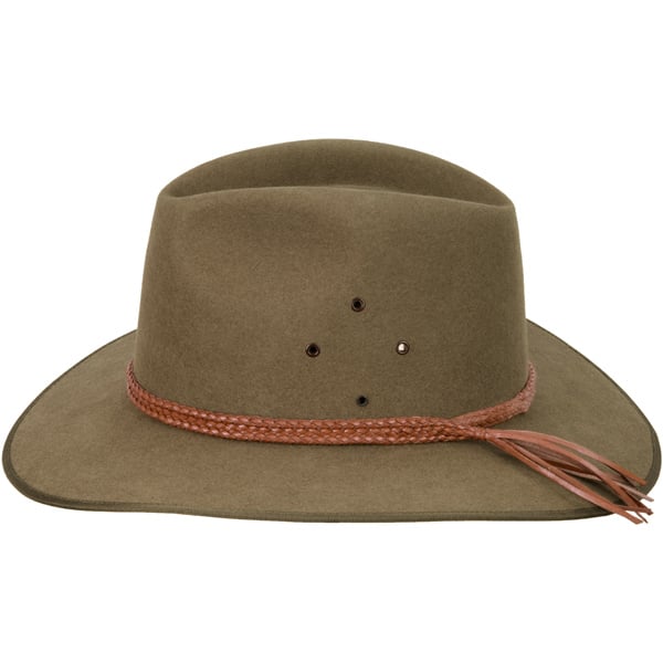 Natural Tan Edge Ridge Hat Band, shown on the #1616 Coober Pedy by Akubra