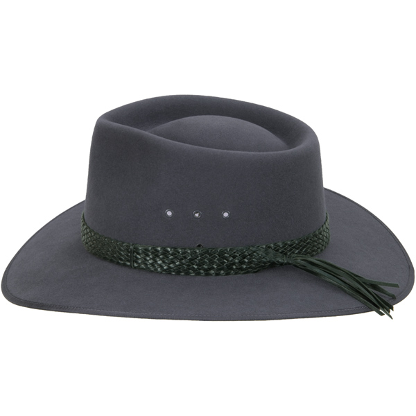 Black Ten Plait Hat Band (shown on the Cattleman hat by Akubra)