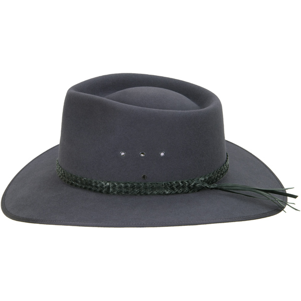 Black Six Plait Hat Band (shown on the #1613 Cattleman by Akubra)