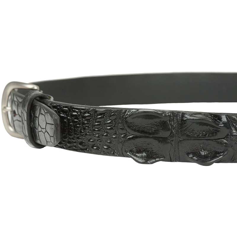 Hornback Crocodile Leather Belt : The raised scutes give a three-dimensional quality to these belts.