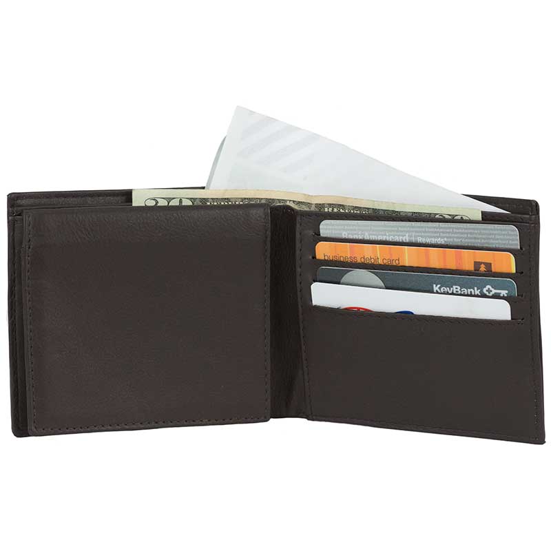 Eight Pocket Wallet by Ador with ID Flap, Brown