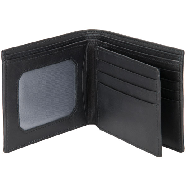 Ten Pocket Wallet by Adori, Black :  This wallet has an identity window on one side, four card slots on the other side  and two center opening pockets.