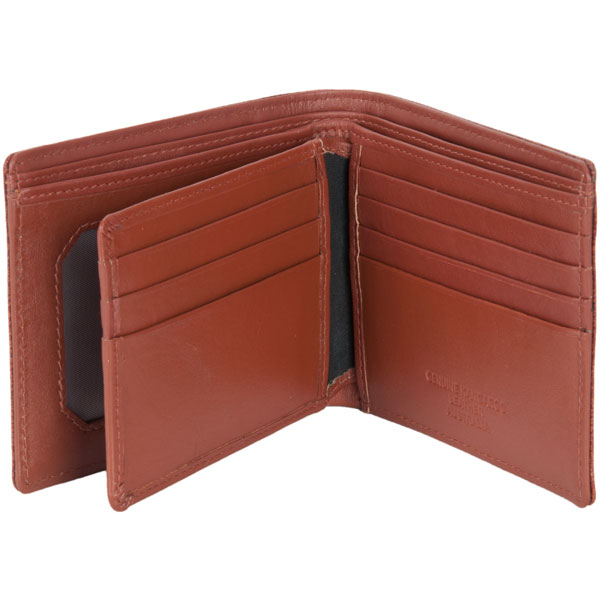 Ten Pocket Wallet by Adori, Tan : An interior flap has an additional three card slots on each side.