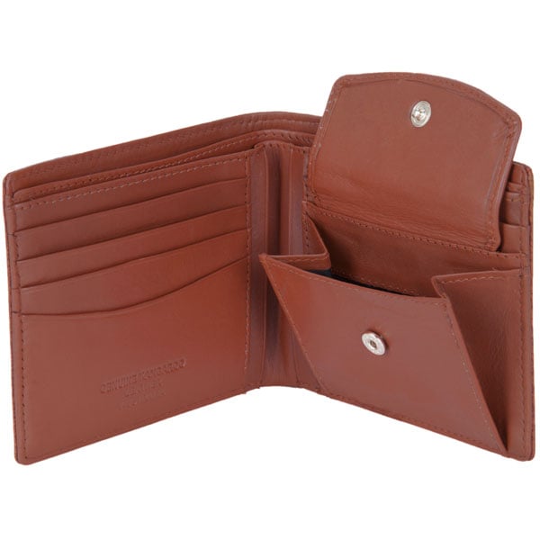 Six Pocket Wallet by Adori, Tan : This wallet features a gusseted coin purse with snap closure on one side.