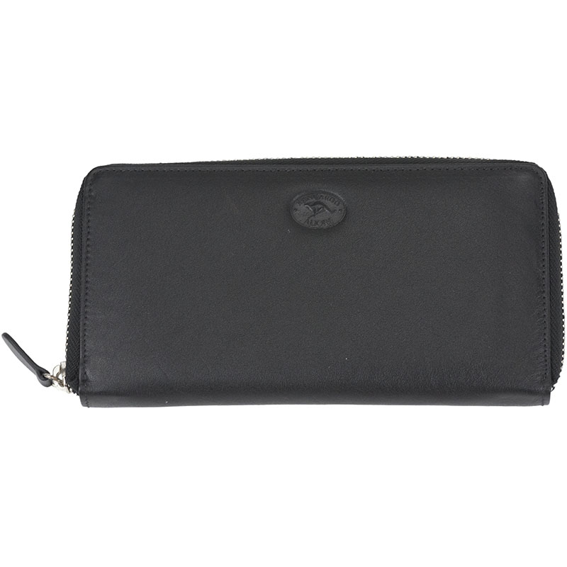 Ladies' Kangaroo Leather Wallet, Black