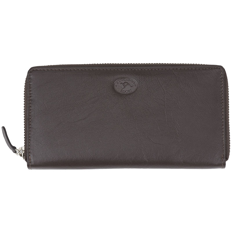 Ladies' Kangaroo Leather Wallet, Brown