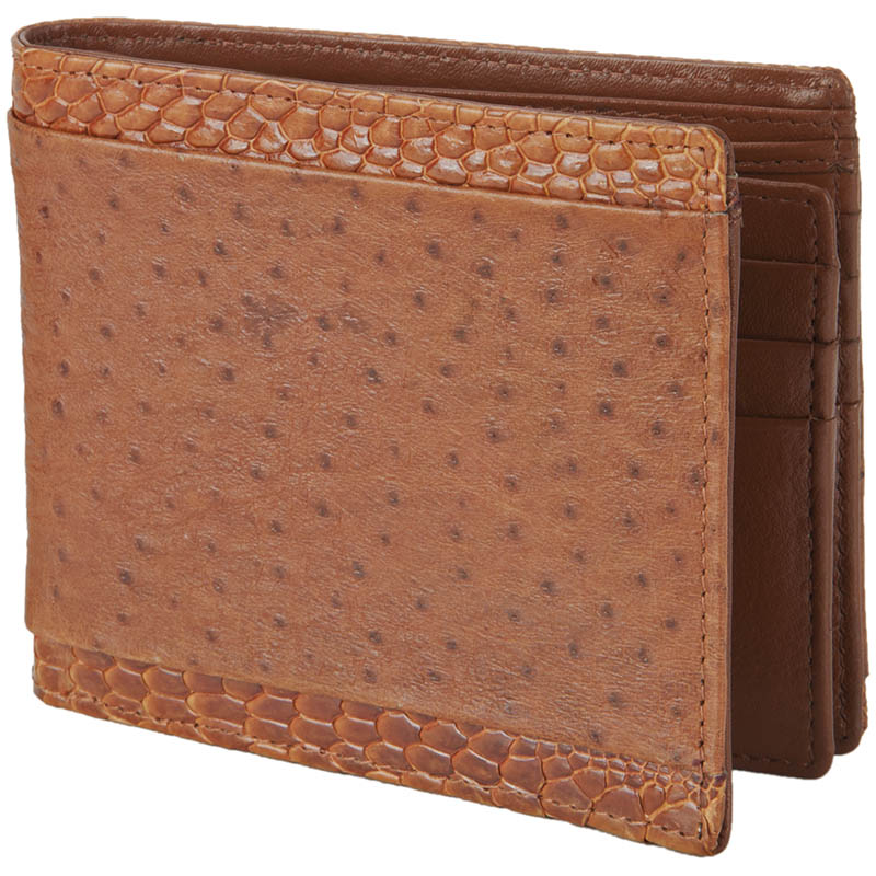 Ten Pocket Wallet, Emu Leather, Tan