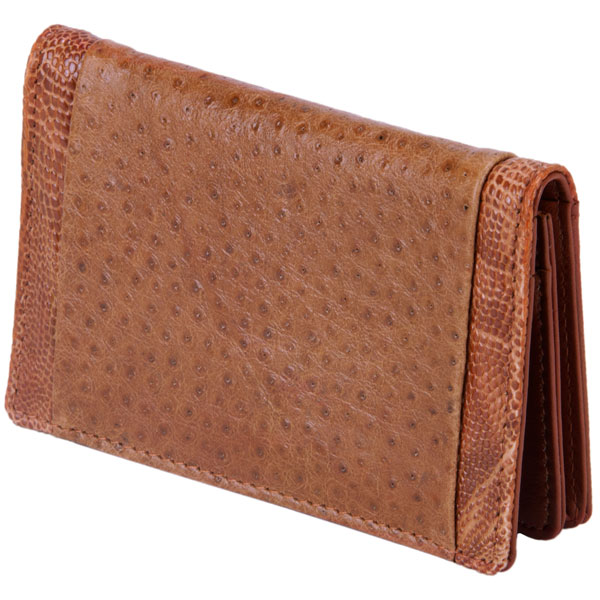 Business Card Holder, Emu Leather, Tan