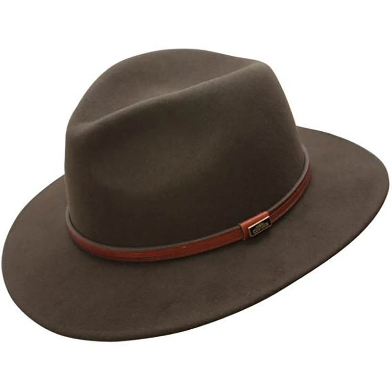 Jackeroo Crushable Wool Felt Hat, Brown