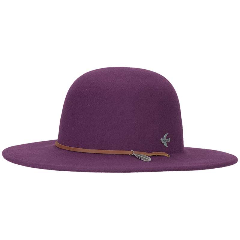 Bird & Feather Hat, Plum