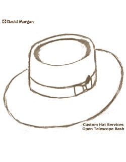 Custom Hat Service, Open Telescope Bash