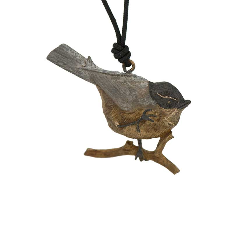 Chickadee Pendant, Bronze