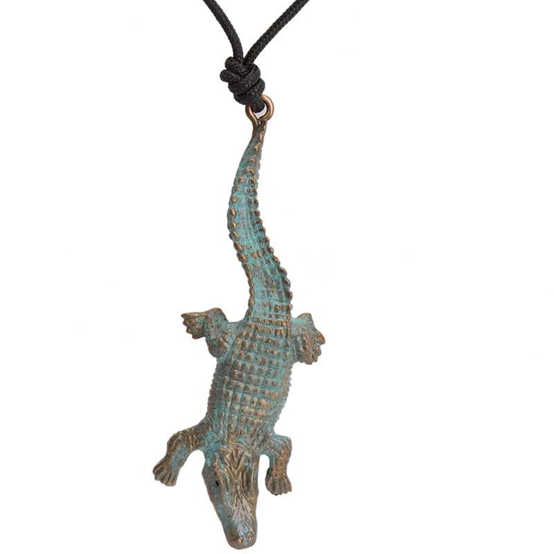 Alligator Pendant, Bronze