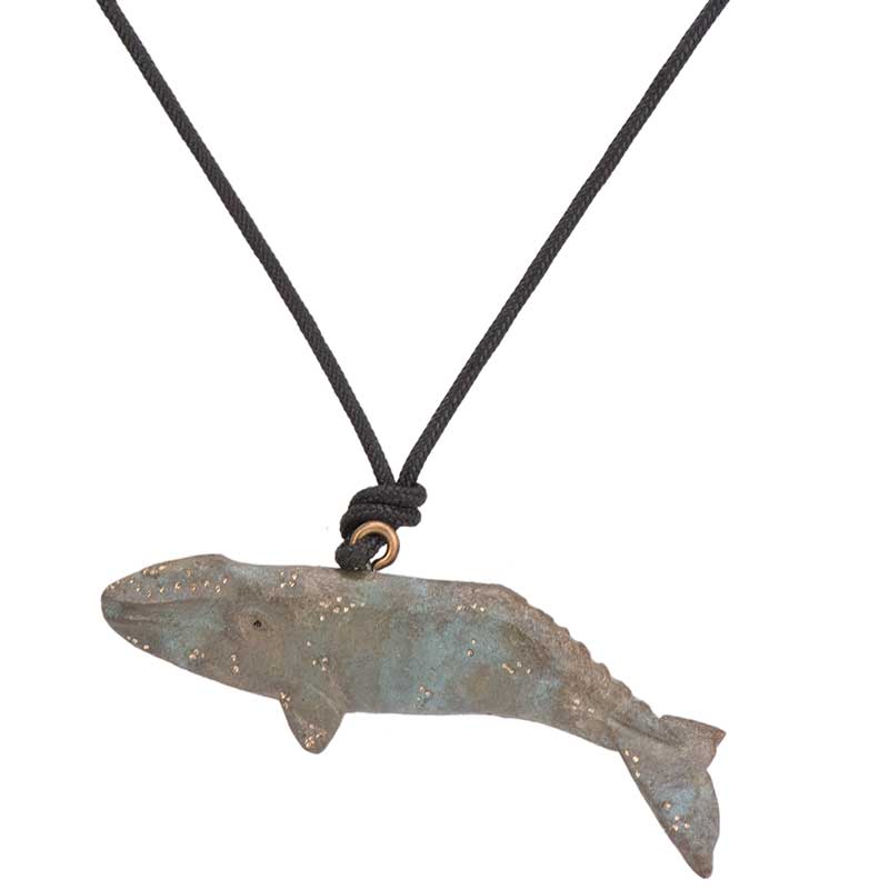 Gray Whale Pendant, Bronze