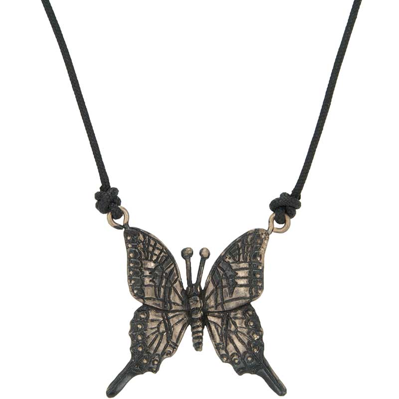 Swallowtail Butterfly Pendant, Bronze