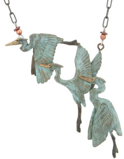 Three Herons Necklace