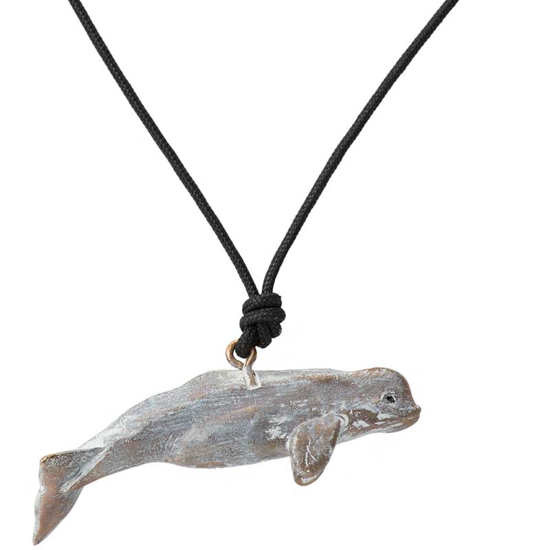 Beluga Whale Pendant, Bronze