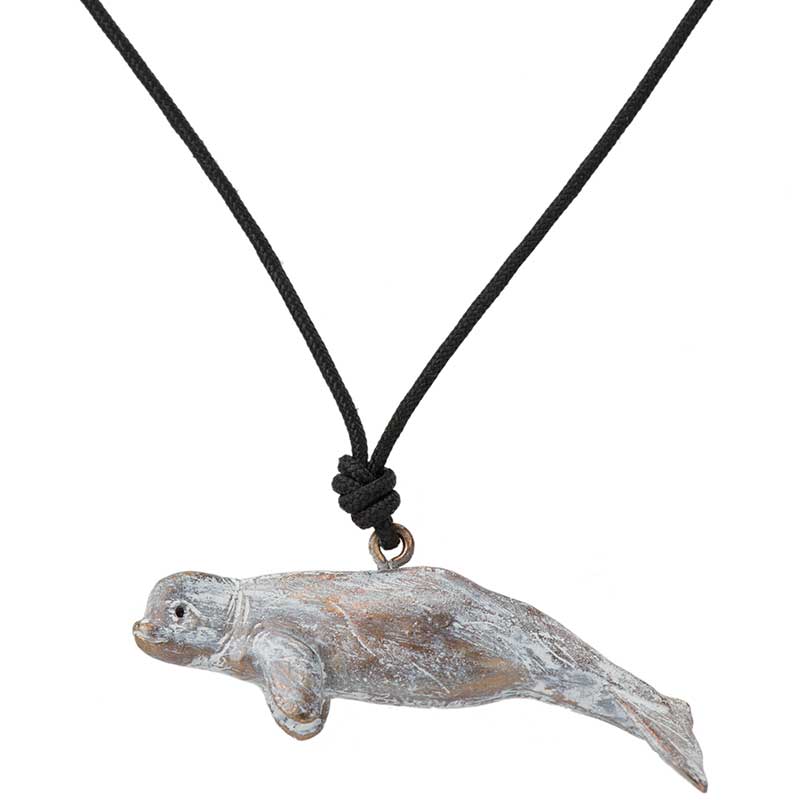 Beluga Whale Pendant, Bronze