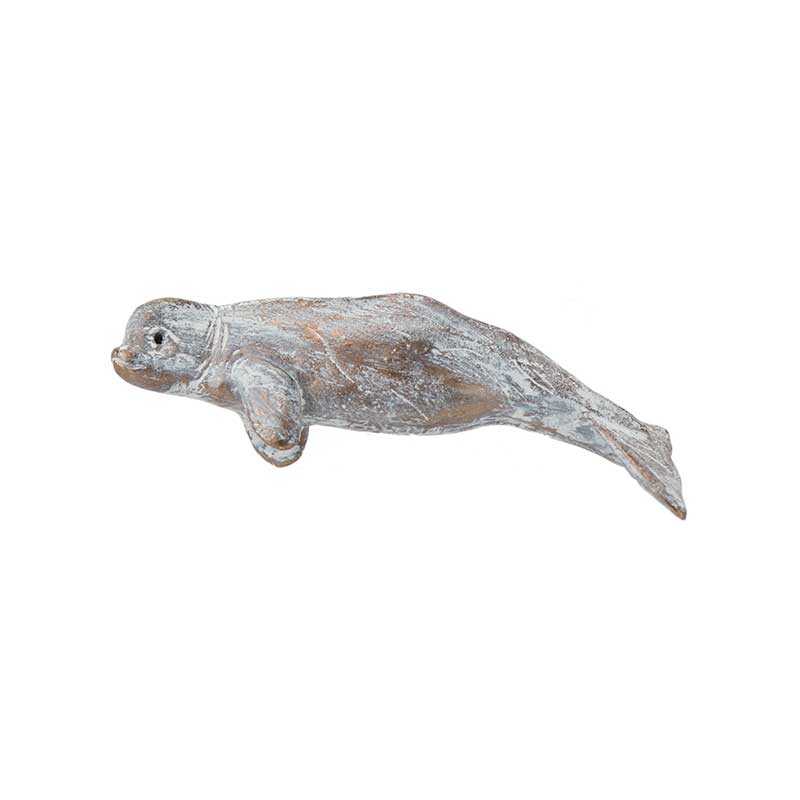 Beluga Whale Pin, Bronze