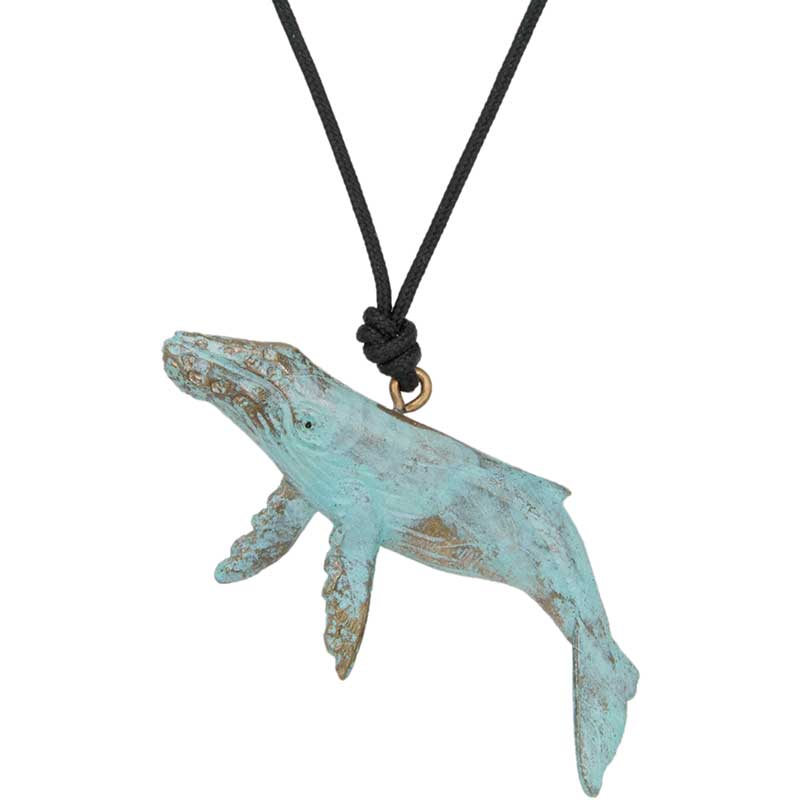 Humpback Whale Pendant, Bronze