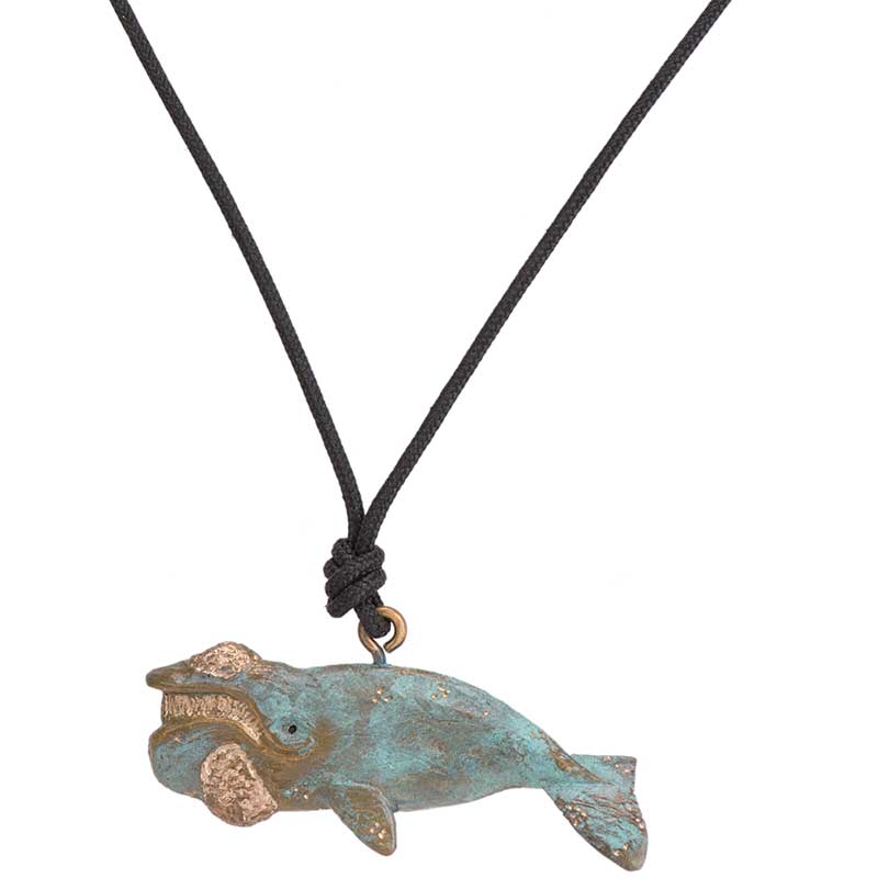 Bowhead Whale Pendant, Bronze