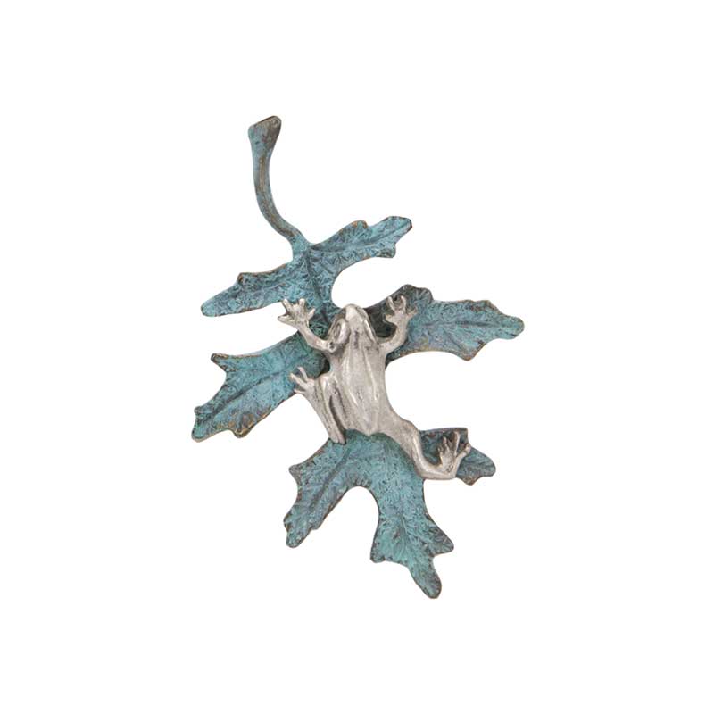 Oak Leaf with Silver Frog Pin