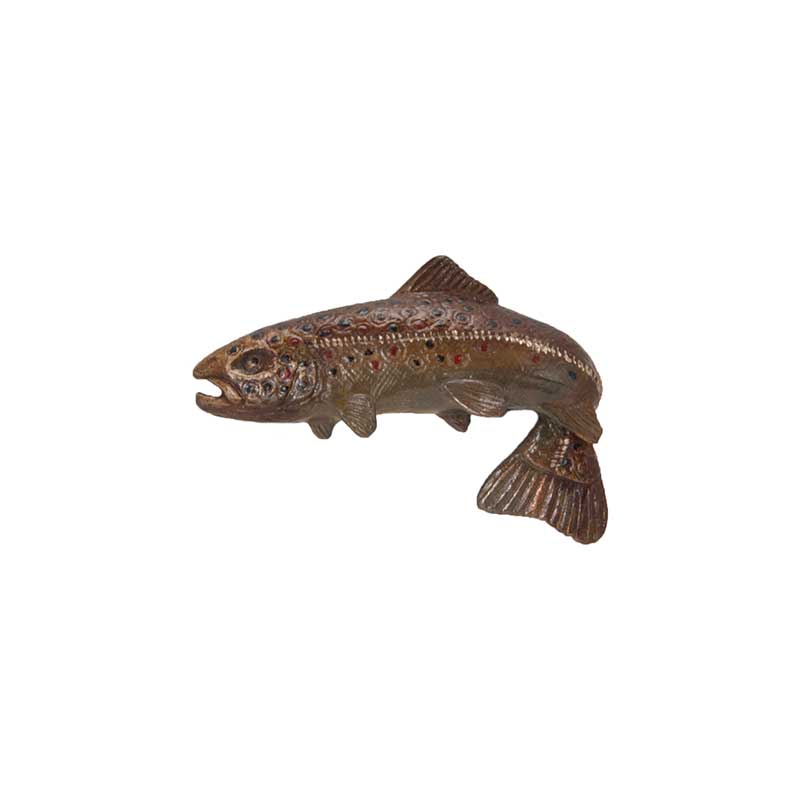 Brown Trout Pin, Bronze