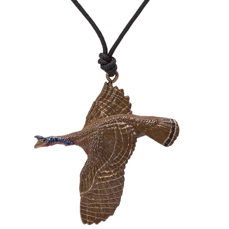 Wild Turkey Pendant, Bronze