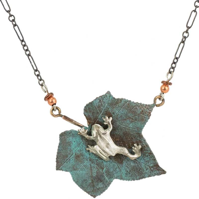 Silver Tree Frog Necklace by Cavin Richie