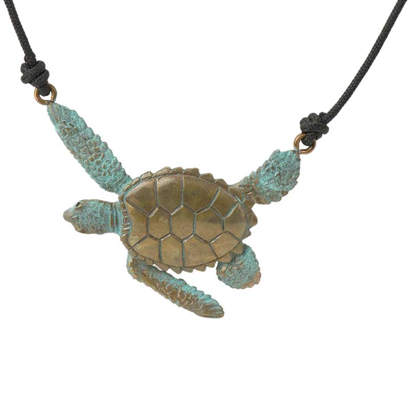 Sea Turtle Pendant, Bronze