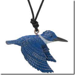 Kingfisher Pendant with Cord