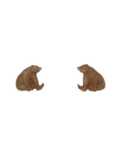 Sitting Grizzly Earrings, Post