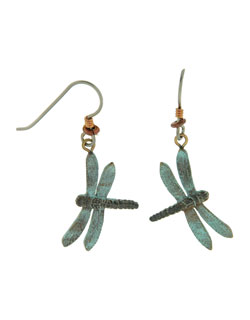 Green Dragonfly Earrings