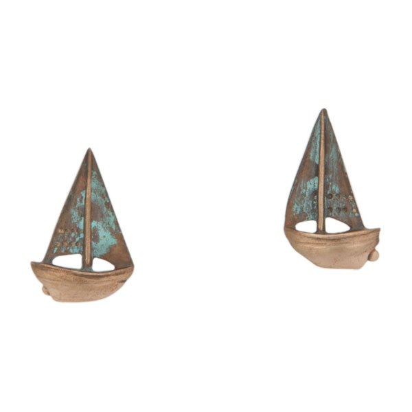 Buzzard's Bay Sailboat Earrings, Post