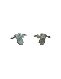 Heron Flying  Earrings, Post