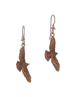 Red-tailed Hawk  Earrings, Fishhook