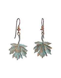 Maple Leaf Earrings, Fishhook