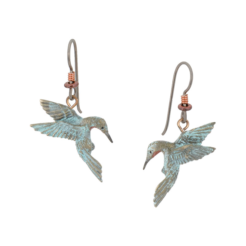 Hummingbird Heart Earrings by Cavin Richie