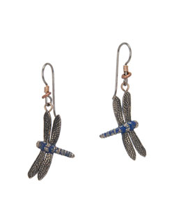 Blue Dragonfly Earrings