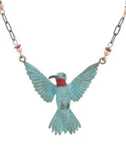 3-D Hummingbird Necklace