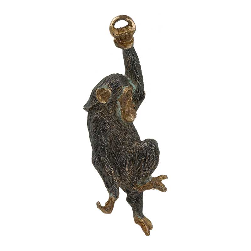 Swinging Chimp Pin, Bronze