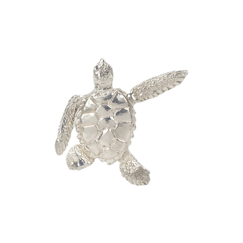 Sea Turtle Pin, Sterling Silver