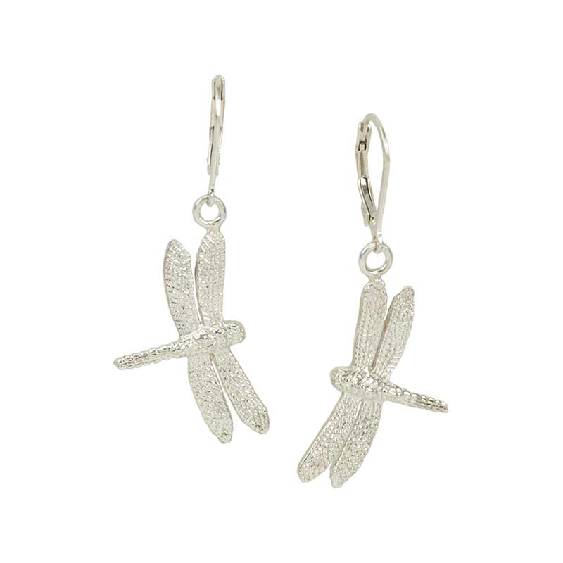Dragonfly Earrings, Sterling Silver