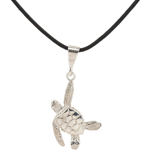Sea Turtle Necklet, Right, Sterling Silver