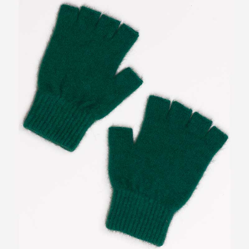 Possum Open Finger Gloves, Emerald