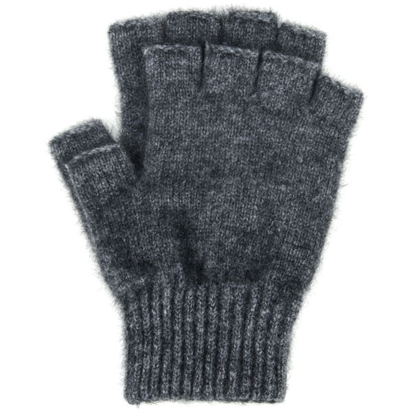 Possum Open Finger Gloves, Charcoal