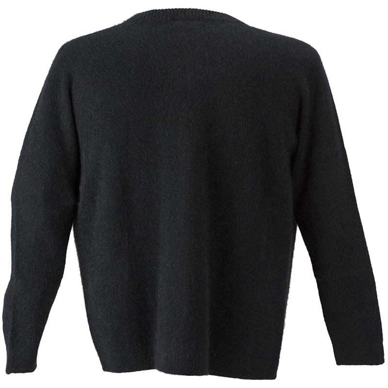 Women's Possum Cardigan, Black, Back View